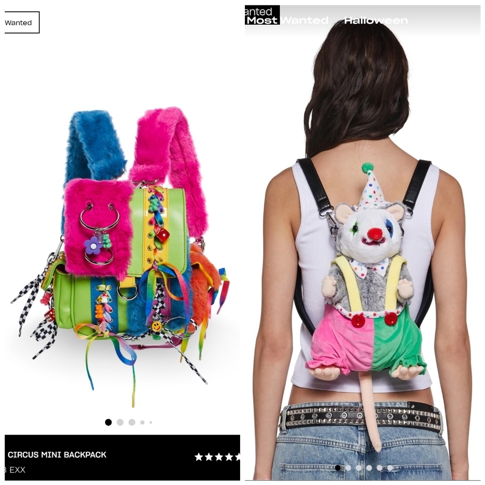 ISO**Rave Circus Mini Backpack OR Possum Star Plush Backpack